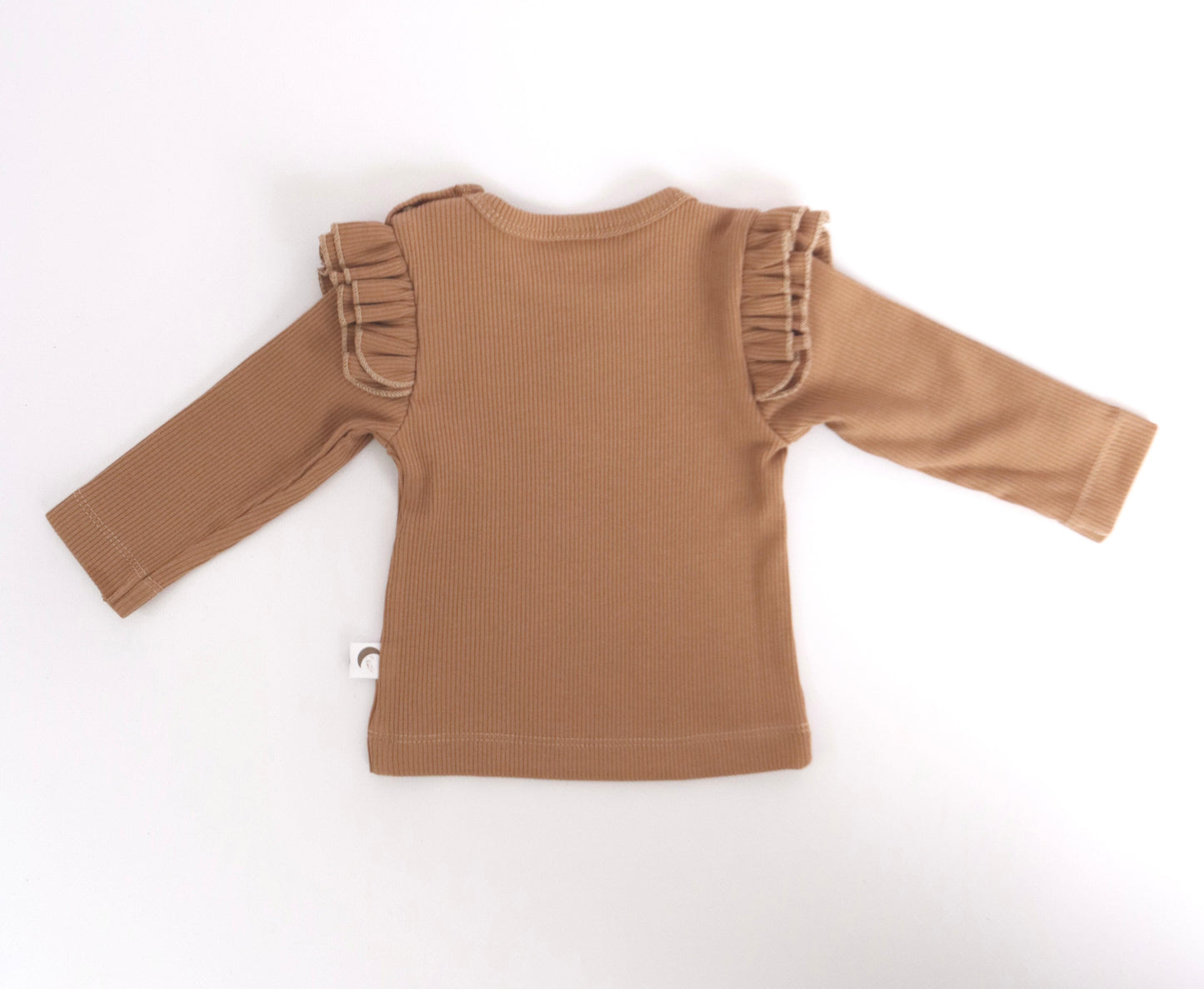 Longsleeve ruffle rib Cacao