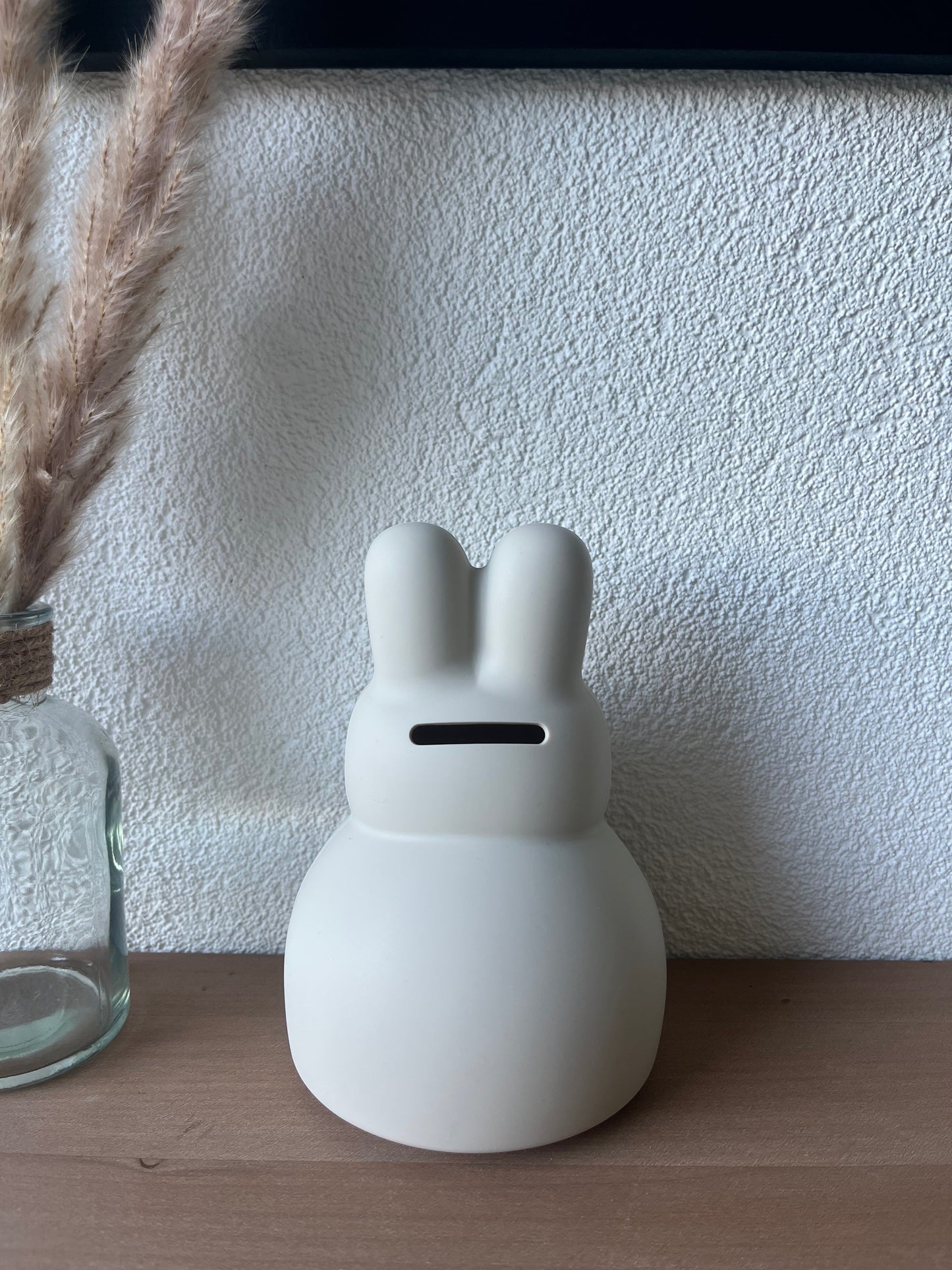 Siliconen spaarpot konijn Beige