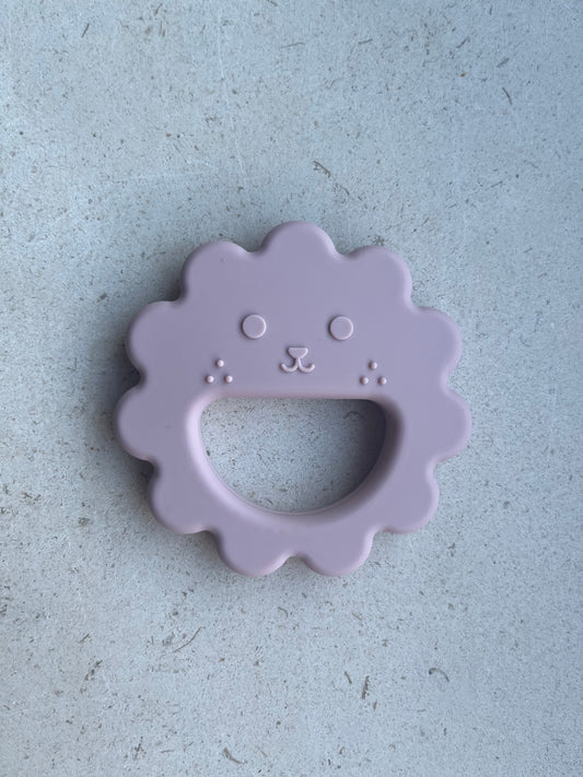 Siliconen bijtring leeuw Zacht roze