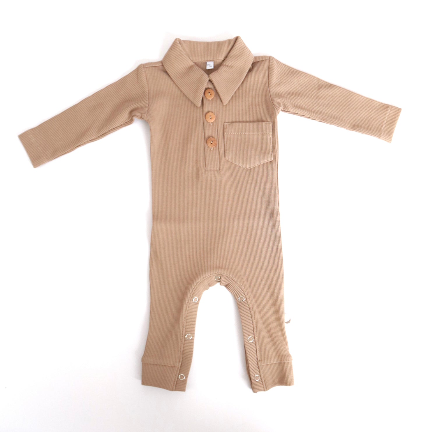 Boxpakje polo rib Taupe