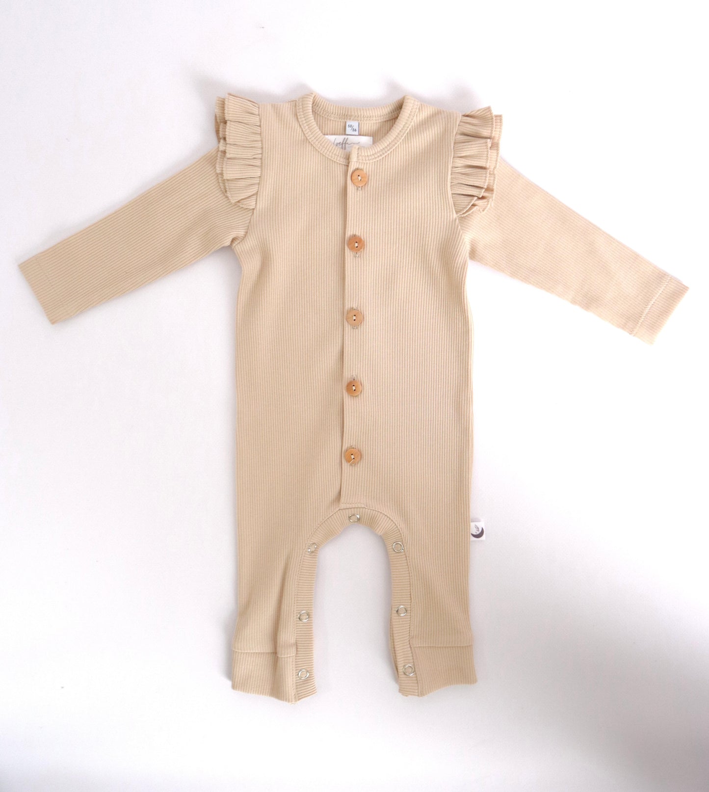 Boxpakje ruffle rib Beige