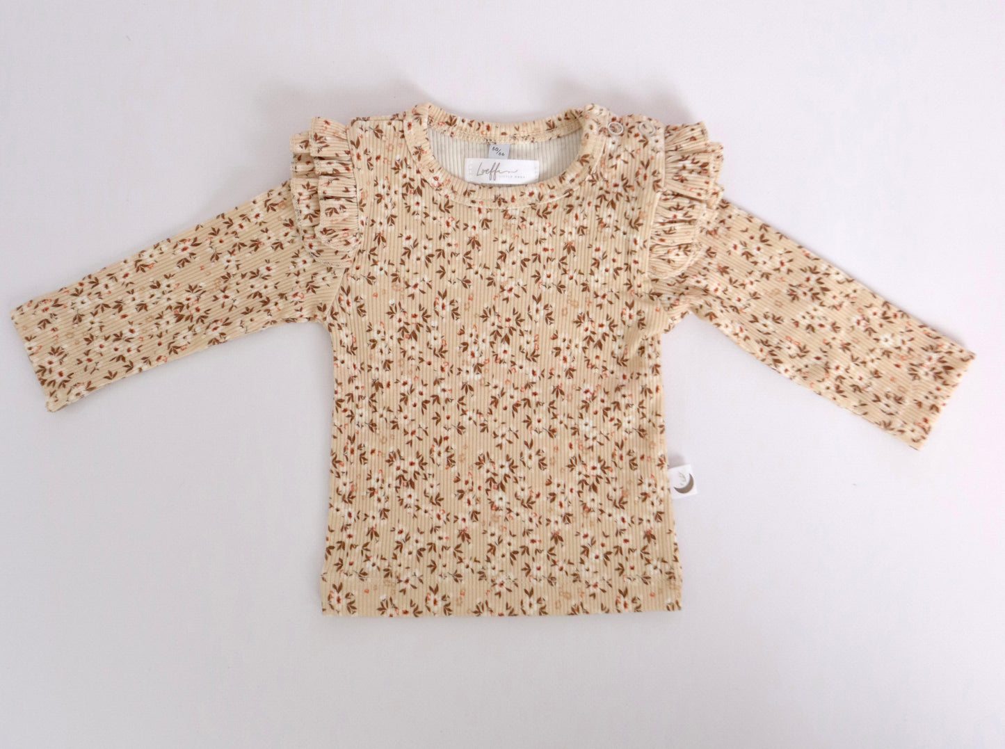 Longsleeve ruffle rib Bloem