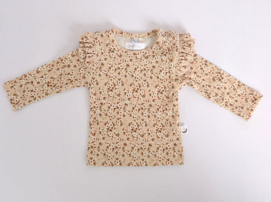 Longsleeve ruffle rib Bloem