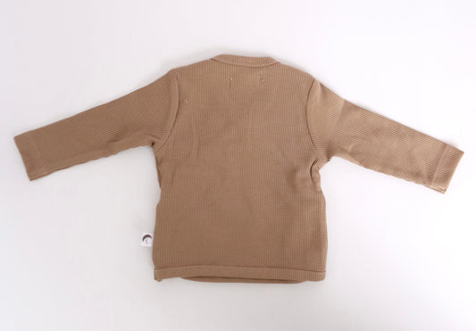 Overslagshirtje rib Taupe