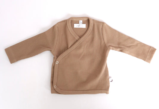 Overslagshirtje rib Taupe