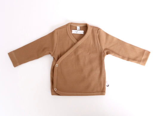 Overslagshirtje rib Cacao