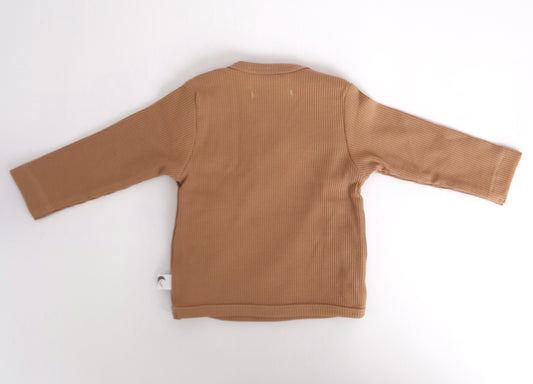 Overslagshirtje rib Cacao